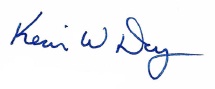 Kevin W. Day signature